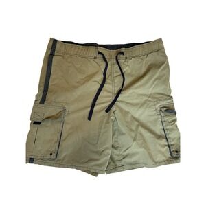 LL Bean Swim‎ Trunks Cargo Safari Style Men's Size Medium Drawstring